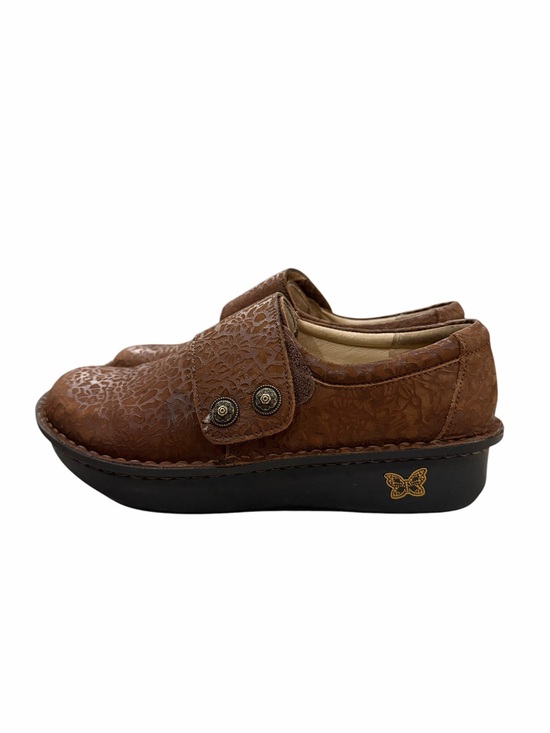Alegria Shoes - Alegria EU 39 US 9 Deliah Floral Embossed Delicut Tawny Brown Slip On Shoes S6